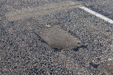 Image showing asphalt hole