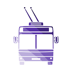 Image showing Trolleybus Icon Front View