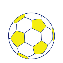 Image showing Icon of football ball