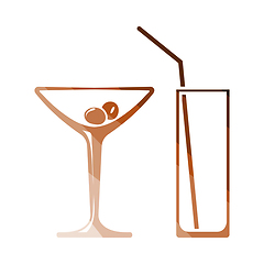 Image showing Coctail Glasses Icon