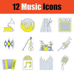 Image showing Music icon set