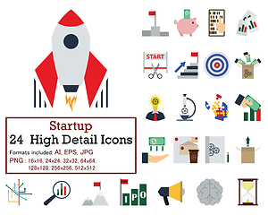 Image showing Set of 24 Startup Icons