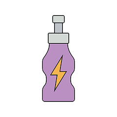 Image showing Flat design icon of Energy drinks bottle