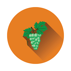 Image showing Flat design icon of Grape