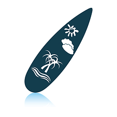 Image showing Surfboard icon