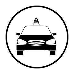 Image showing Taxi  icon front view