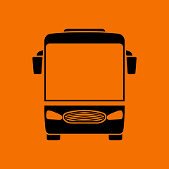 Image showing Tourist bus icon front view