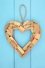 Image showing Driftwood Heart Shaped Beautiful Rustic Wreath