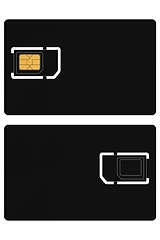 Image showing Front and back of mobile SIM card