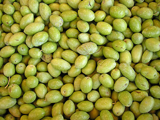 Image showing Fresh green olives