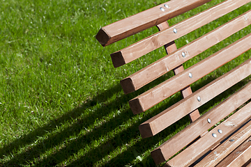 Image showing bench and grass