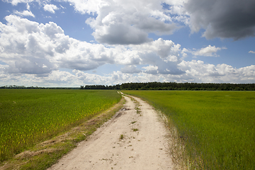 Image showing road across field