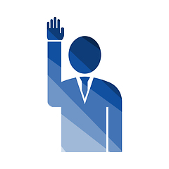 Image showing Voting Man Icon