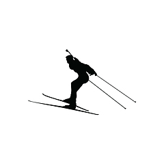 Image showing Biathlon sportsman silhouette