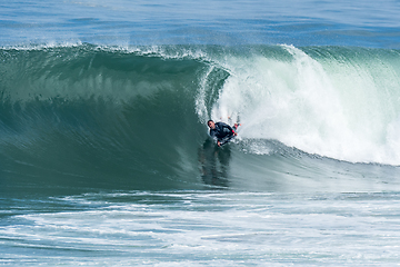 Image showing Bodyboarder in action