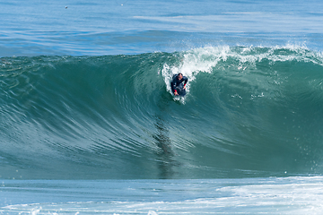 Image showing Bodyboarder in action