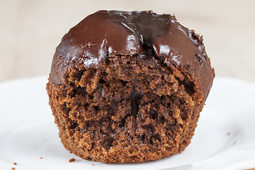 Image showing bitten chocolate cake