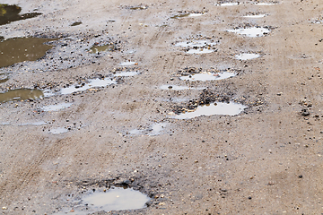 Image showing puddles on the road