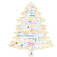 Image showing Merry Christmas word cloud in tree shape