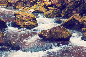 Image showing wild river Doubrava, autumn landscape