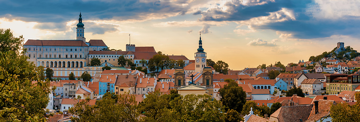 Image showing Mikulov city and castle, Czech Republic