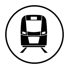 Image showing Train icon front view