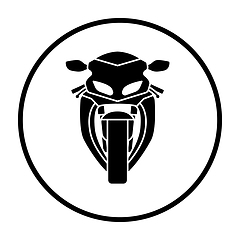 Image showing Motorcycle icon front view