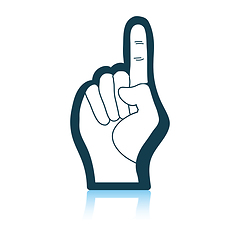 Image showing American football foam finger icon