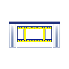 Image showing Cinema theater auditorium icon