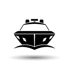 Image showing Motor yacht icon front view