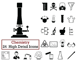 Image showing Set of 24 Chemistry Icons