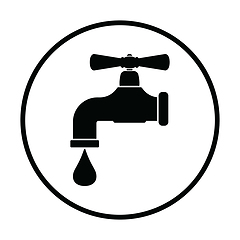 Image showing Icon of  pipe with valve