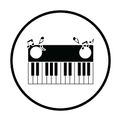 Image showing Piano keyboard icon