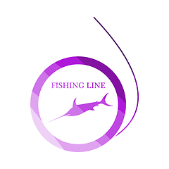 Image showing Icon Of Fishing Line