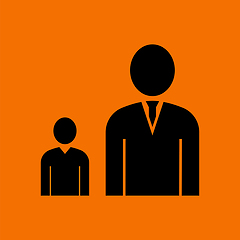 Image showing Man Boss With Subordinate Icon