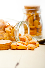 Image showing cashew nuts on a glass jar