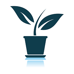 Image showing Plant In Flower Pot Icon