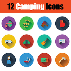 Image showing Camping icon set