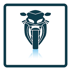 Image showing Motorcycle icon front view