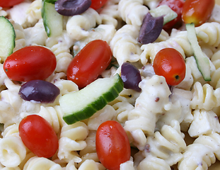 Image showing Pasta Salad Close Up