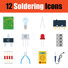 Image showing Set of soldering  icons