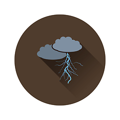 Image showing Clouds and lightning icon