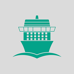 Image showing Cruise Liner Icon Front View