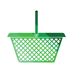 Image showing Supermarket shoping basket icon