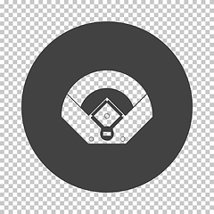 Image showing Baseball field aerial view icon