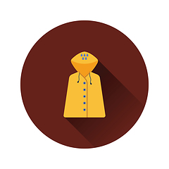 Image showing Flat design icon of raincoat