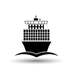 Image showing Container ship icon front view