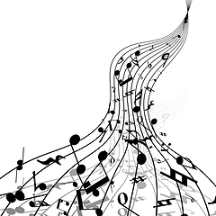 Image showing Musical Notes Design