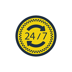 Image showing 24 hour taxi service icon