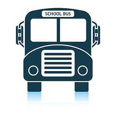 Image showing School bus icon